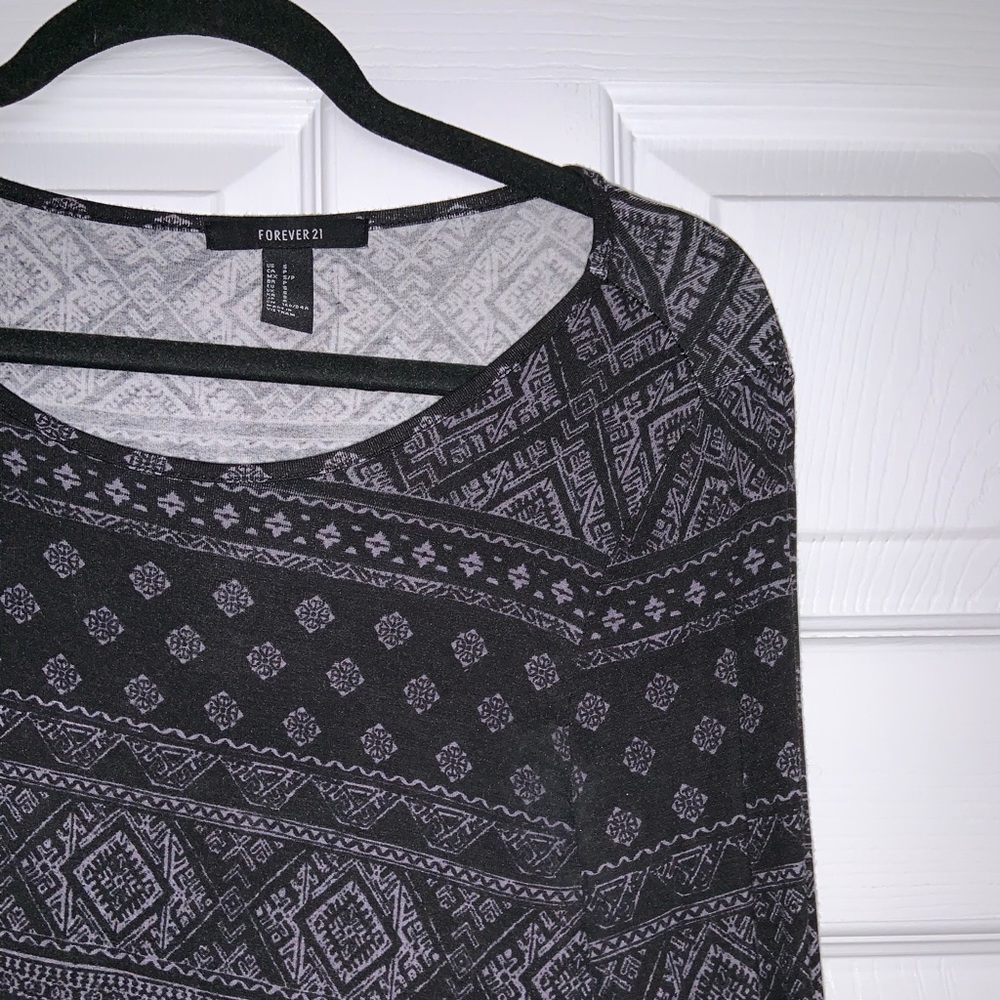 Tribal Print Long Sleeve Dress